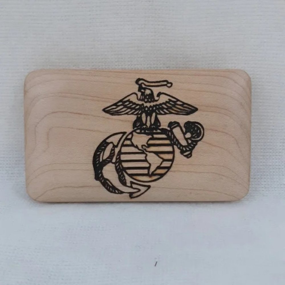 USMC Belt Buckle Solid Maple